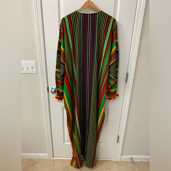 Colorful Striped Dress / Arab / African Style Traditional Abaya - Picture 17 of 17